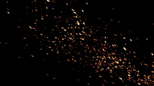 Flying Fire Sparks Animated Overlay