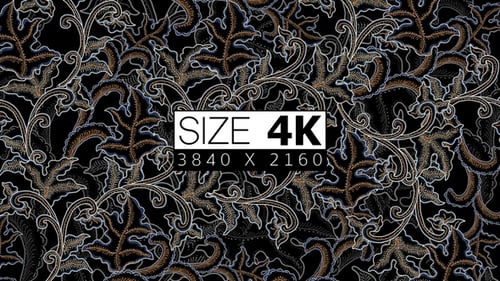 Elegant Flowing Decorative Floral Pattern Animated Background