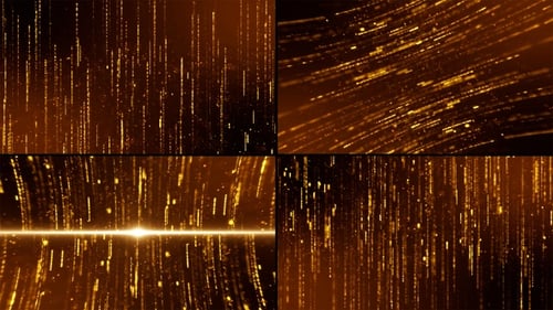 Abstract Gold Shimmer Particles Pack