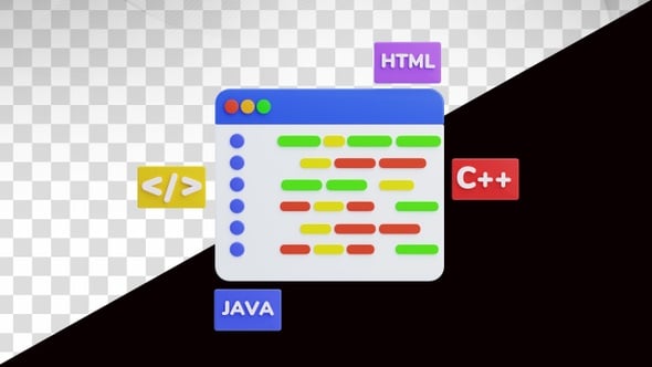 3D Animation of Programming Language, Elements Motion Graphics ft ...