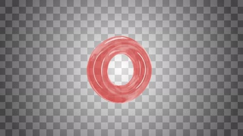 Red Liquid O Character Reveal Animation