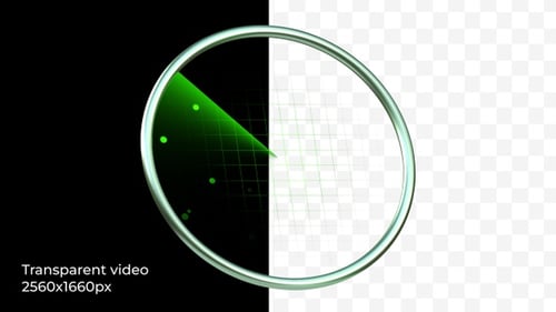 Futuristic Rotating Radar Screen Animation