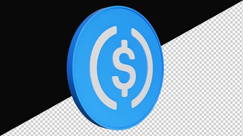 3D Animated Rotating Cryptocurrency Coin with Dollar Symbol
