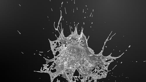 Drops Of Metal Colliding Splash V3