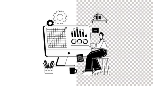 Kpi Monitoring Animation Alpha Channel
