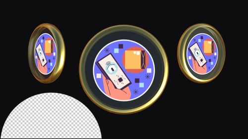 Modern 3D Spinning Icon Revealing Technology and Business