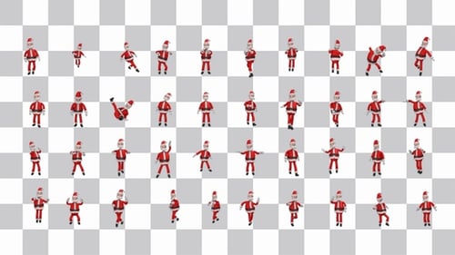 Animated 3D Santa Claus Character Actions Pack