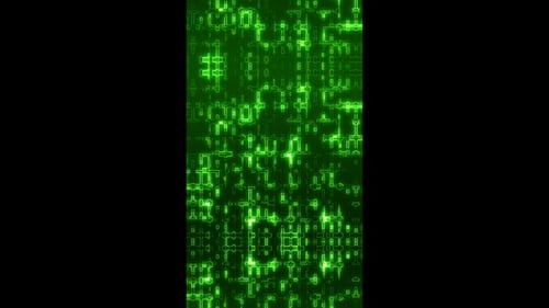 Vertikale grüne abstrakte Technologie-Hintergrundschleife V4