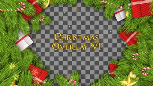 Christmas Festive Border Animation with Gifts