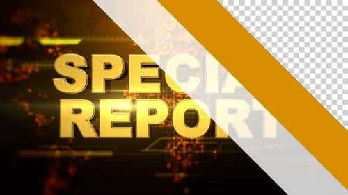 Golden Futuristic Special Report Broadcast Title