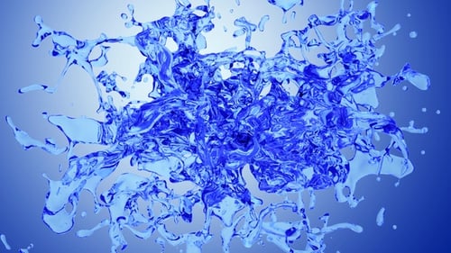 Kollision mit Blue Water Splash