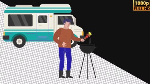 Traveling boy | Alpha Channel