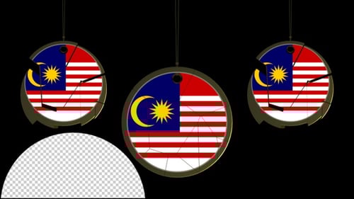 Shattering Metallic Malaysian Flag Logo Reveal