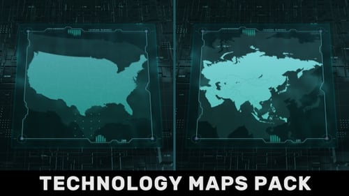 Paquete de mapas tecnológicos Square