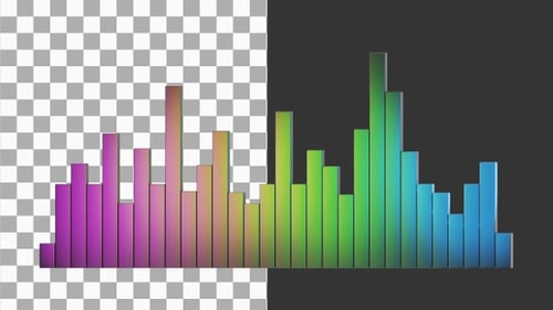 3D Animation of Audio Spectrum | Alpha Channel