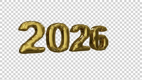 Animated Golden Inflatable 2026 Numbers for New Year Celebration
