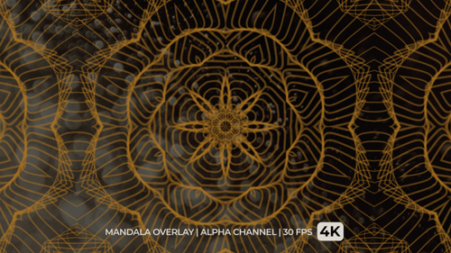 Abstract Golden Geometric Mandala Pattern Animation