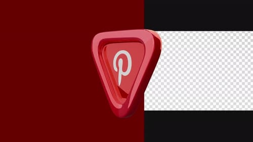 Glossy 3D Rotating Social Media Icon Animation