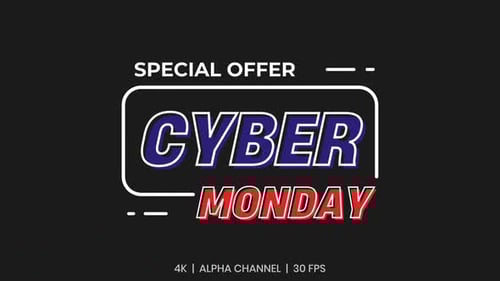 Animated Cyber Monday Special Offer Titles Pack