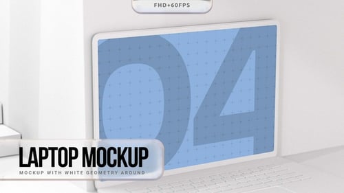 Maquete de laptop de estilo minimalista 04