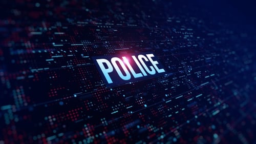 Digitaler Hintergrund der Polizei