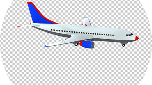 Animated Flat Design Aircraft Flying Horizontal