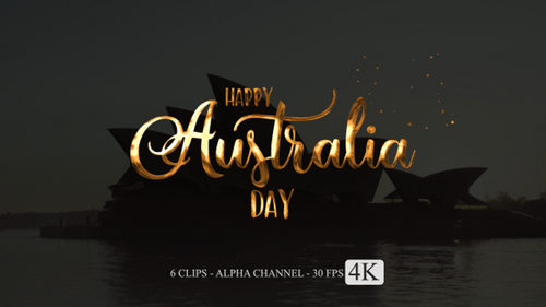 Happy Australia Day Animation Text