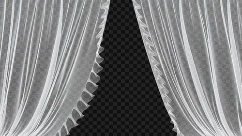 Window Curtains In The Wind