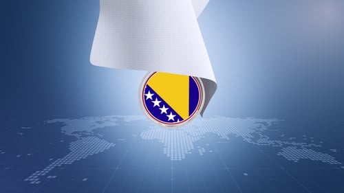 Elegant Cloth Reveal of a Circular Emblem