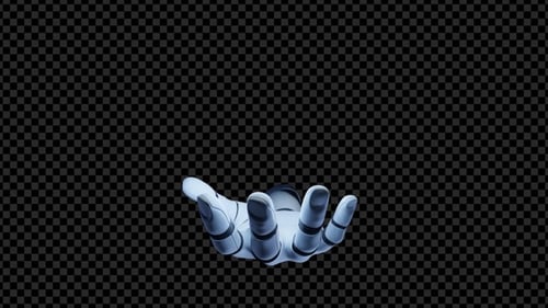 Futuristic Robotic Hand Opening and Closing Animation