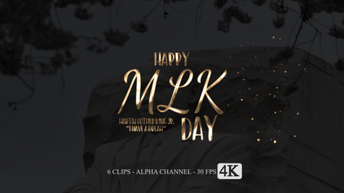Happy Mlk Day Animation Text