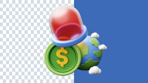 Global Economy Police 3D Animations | Alpha Channel