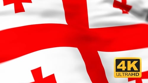 Waving Flag of Georgia Seamless Loop