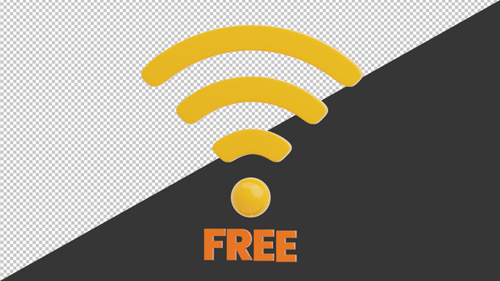 3D Animation of Wifi Signal Visualization | Alpha Channel