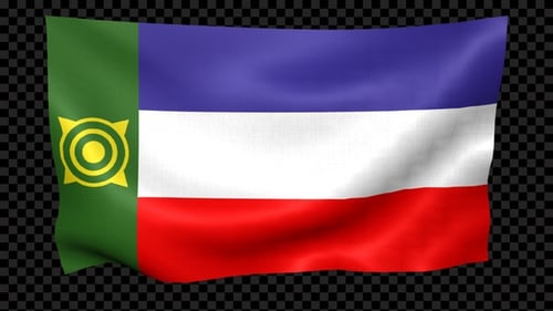 Waving Flag Animation with Seamless Loop and Alpha Channel