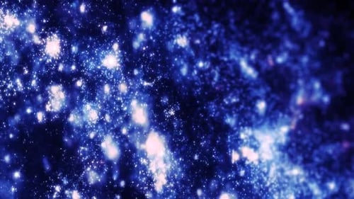 Sparkling Blue Particles Background