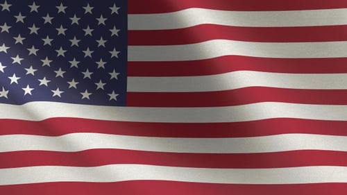Seamless Loop of Waving United States Flag