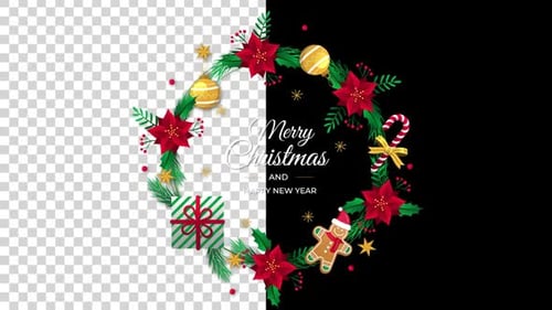 Christmas Rotating Wish Animation Transparent Background