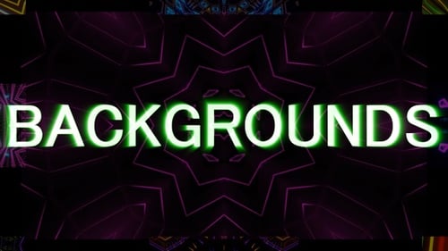 Neon Geometric Kaleidoscope Tunnel VJ Loops Backgrounds