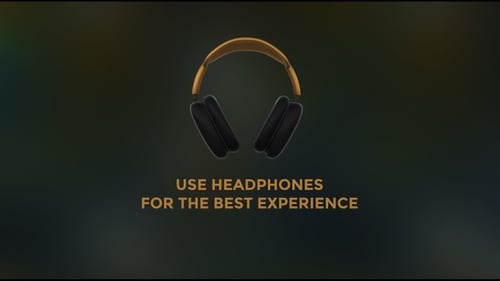 Modern 3D Headphones Rotation Animation