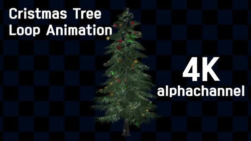Christmas Tree Loop Animation 4K
