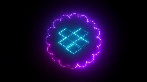 Dropbox Neon Icon
