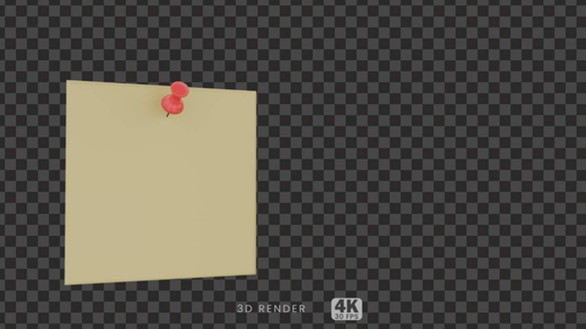 3D Animated Scroll and Sticky Note Alpha Reveal, Elements Motion ...