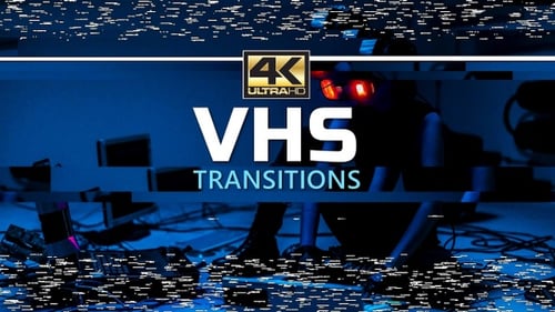 VHS Glitch Effect Digital Video Transitions