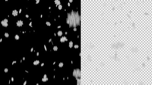 Falling Snowflakes Overlay with Alpha Channel