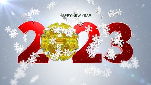Happy New Year Greeting Card 2023 V9
