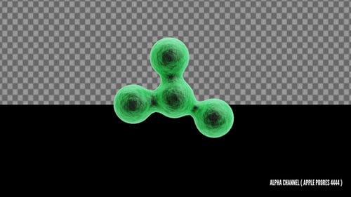 Fluid Green Cell Structure Morphing Loop Animation