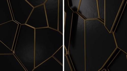 Elegant Black Gold Geometric Pattern Zoom Out Background