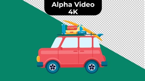 Travel Car cartoon Animation | Alpha