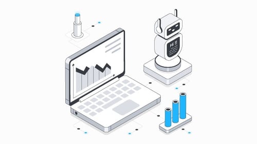 Artificial Marketing Isometric Animation Alpha Channel